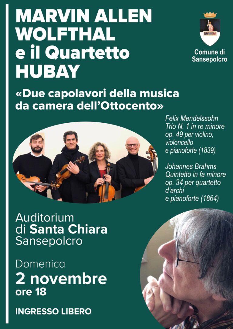 Due capolavori della musica da camera dell’Ottocento in concerto a Sansepolcro