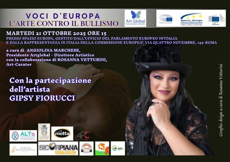 Gipsy Fiorucci: Rassegna “Voci d’Europa – L’Arte Contro il bullismo”, la cantautrice Umbra tra gli ospiti protagonisti martedì a Roma