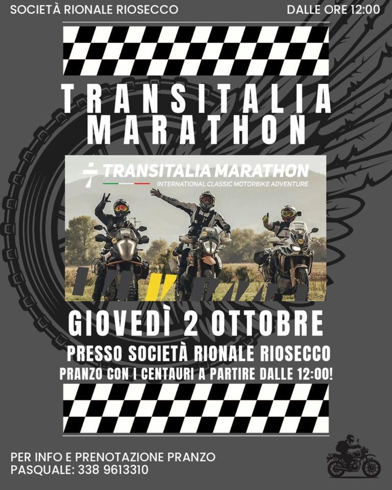 La Transitalia Marathon torna a Città di Castello: giovedì 2 ottobre i circa 400 motociclisti della manifestazione faranno tappa a Riosecco, presso la sede della Società rionale