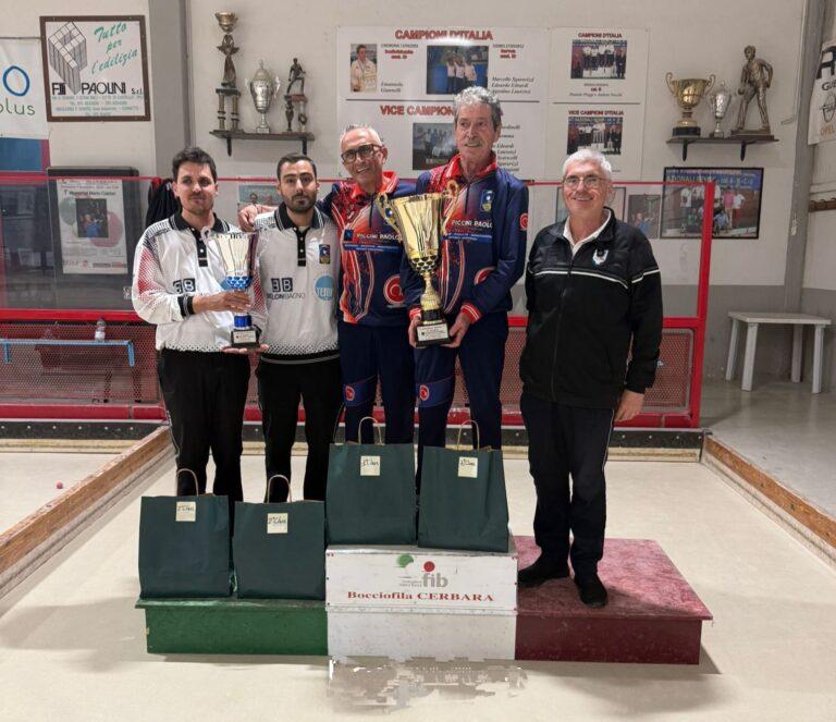 3° Trofeo Meccanica Piccini Paolo & Daniele srl: Giulietti e Bianchini vincono la gara di bocce a Cerbara