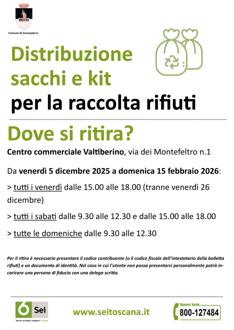 Sansepolcro: al via l’ultimo step della riorganizzazione della raccolta rifiuti
