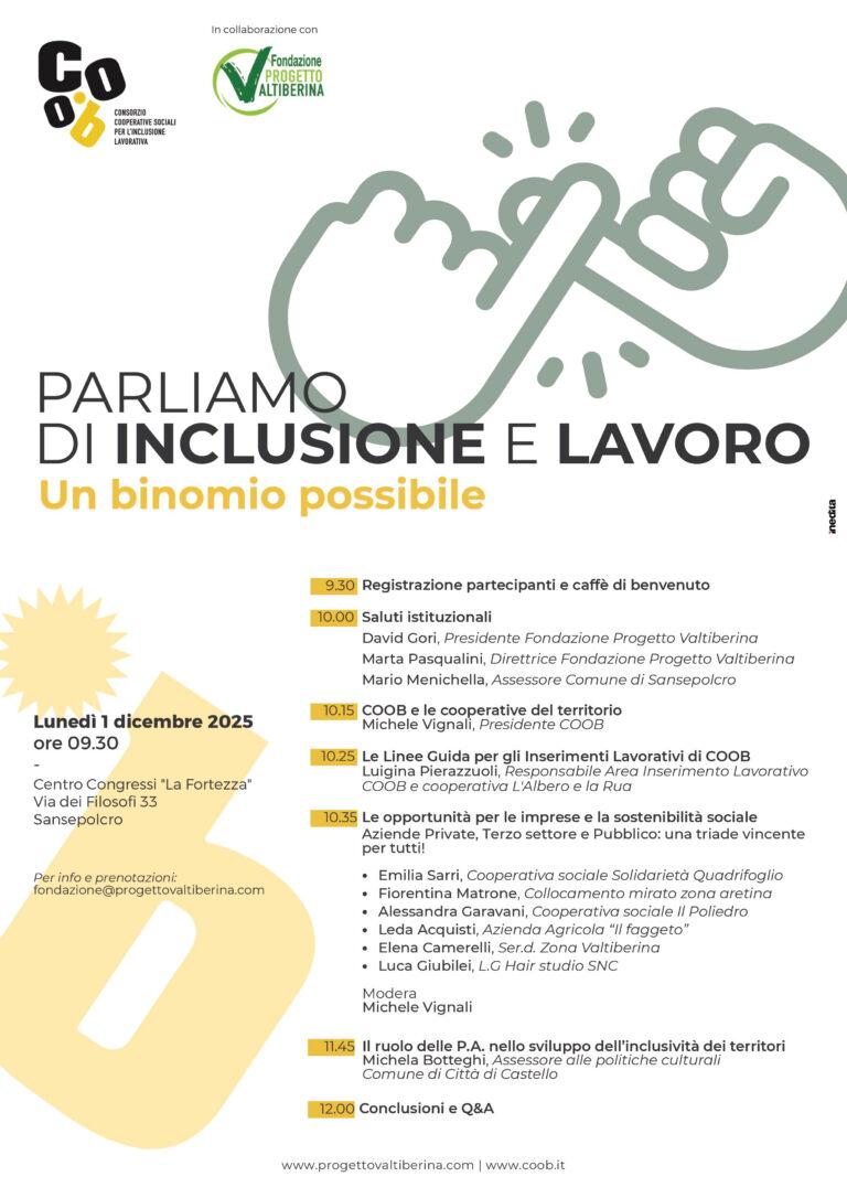 “Parliamo di inclusione”: una mattinata di confronto su lavoro, cooperazione e sviluppo sociale