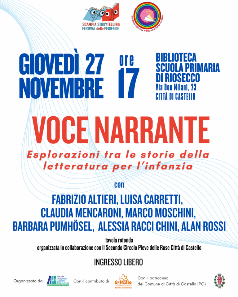 Scampia Storytelling Festival delle Periferie: storie in viaggio tra Piemonte, Veneto, Umbria e Campania. Tre gli eventi aperti al pubblico: a Napoli, Città di Castello (PG) e Vicenza