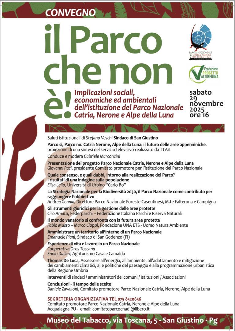 San Giustino, convegno il 29 novembre: «Verso il Parco Nazionale del Catria, Nerone e Alpe della Luna»