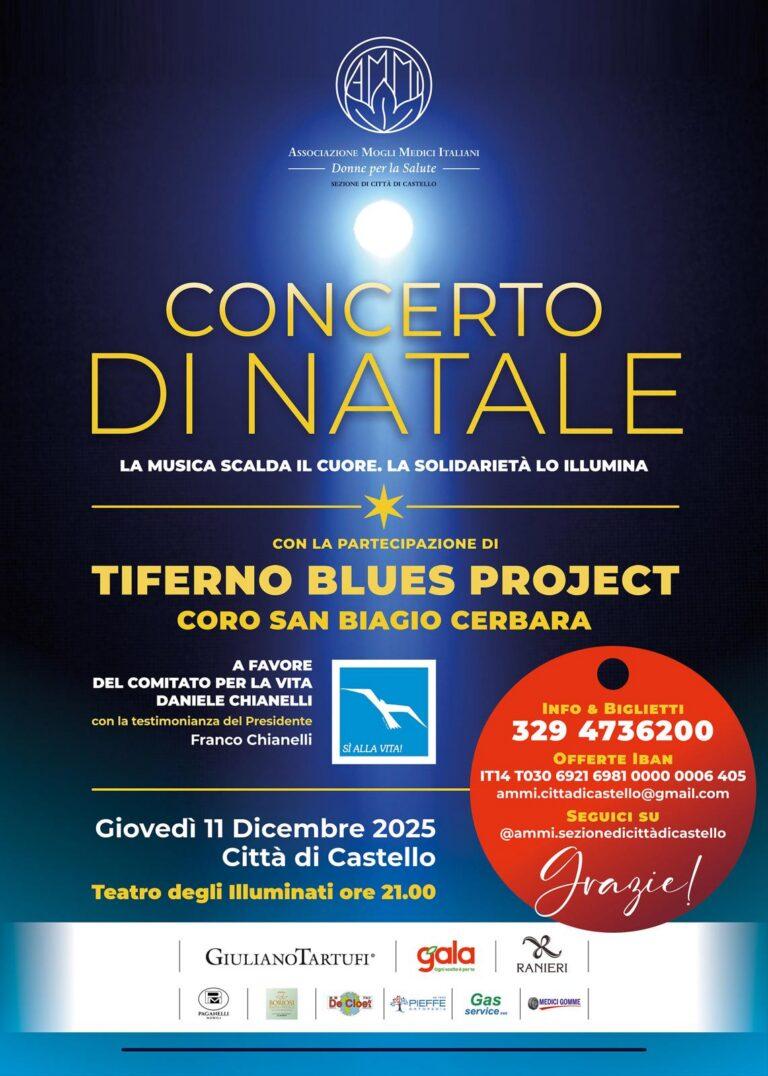 Concerto di Natale AMMI 2025 Musica e Solidarietà per il Comitato Daniele Chianelli “La musica scalda il cuore, la solidarietà lo illumina.”