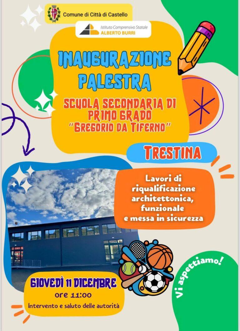 Trestina, giovedì 11 dicembre inaugurazione della nuova palestra della scuola Gregorio da Tiferno