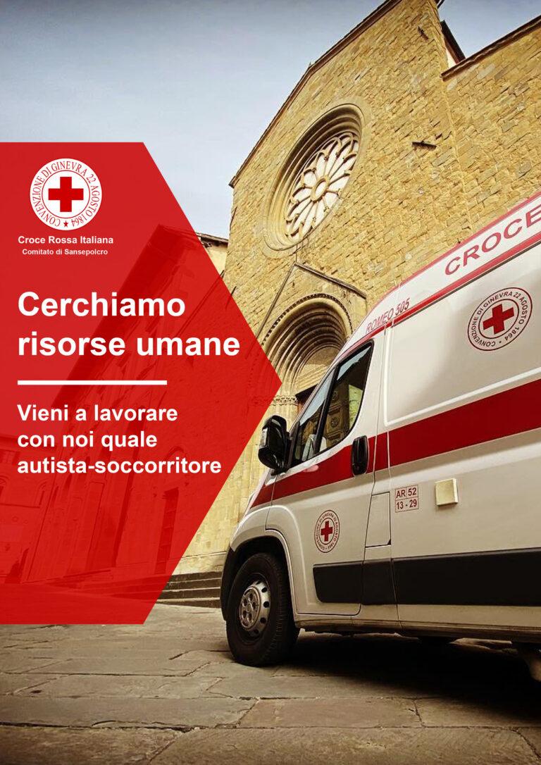 Lavora con Noi! ASSUNZIONE di Autisti-Soccoritori da parte della Croce Rossa comitato di Sansepolcro