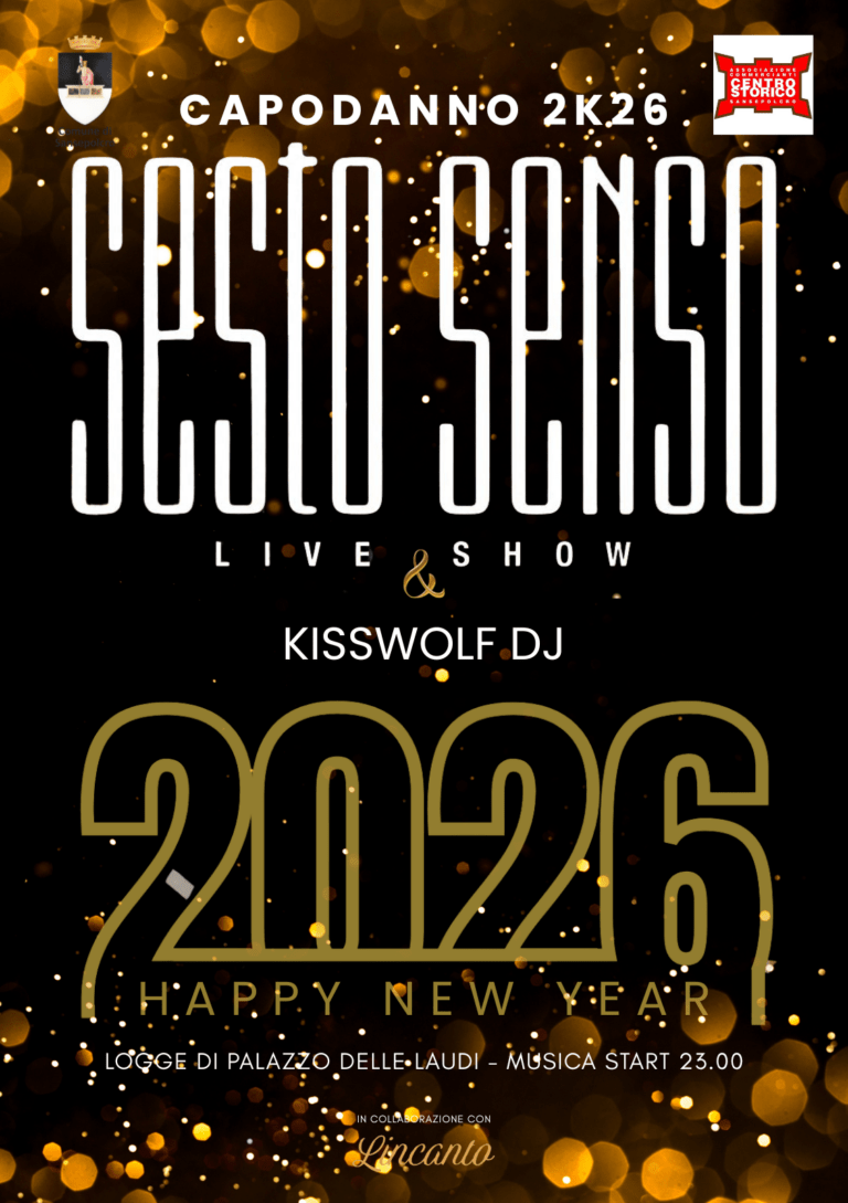 Sansepolcro dà il benvenuto al 2026 con una notte di musica ed emozioni: arriva il Capodanno “Sesto Senso Live Show & Kiss Wolf DJ Set”
