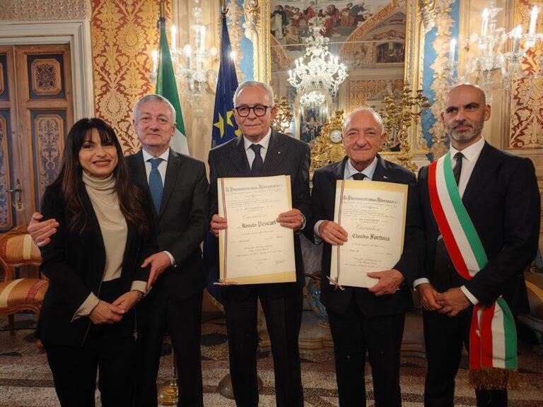 Città di Castello, due nuovi ‘cavalieri’: Renato Pescari e Claudio Fortuna ricevono l’Ordine al Merito della Repubblica Italiana