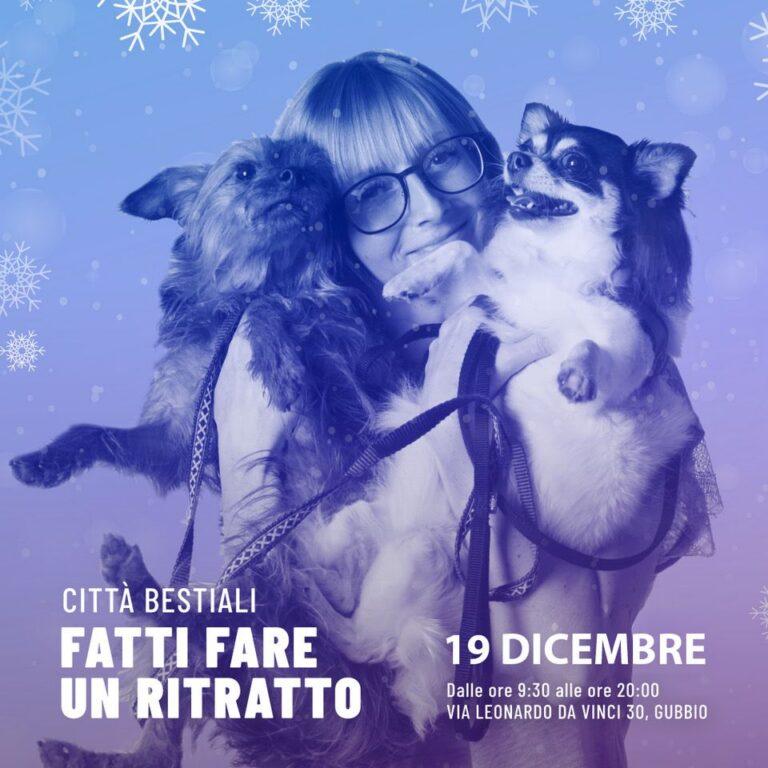 Venerdì 19 dicembre, scatti gratuiti con i propri amici animali: torna a Gubbio “Città Bestiali”