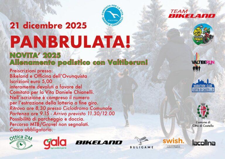 Pambrulata 2025: domenica 21 dicembre, mtb e running per il Comitato Daniele Chianelli