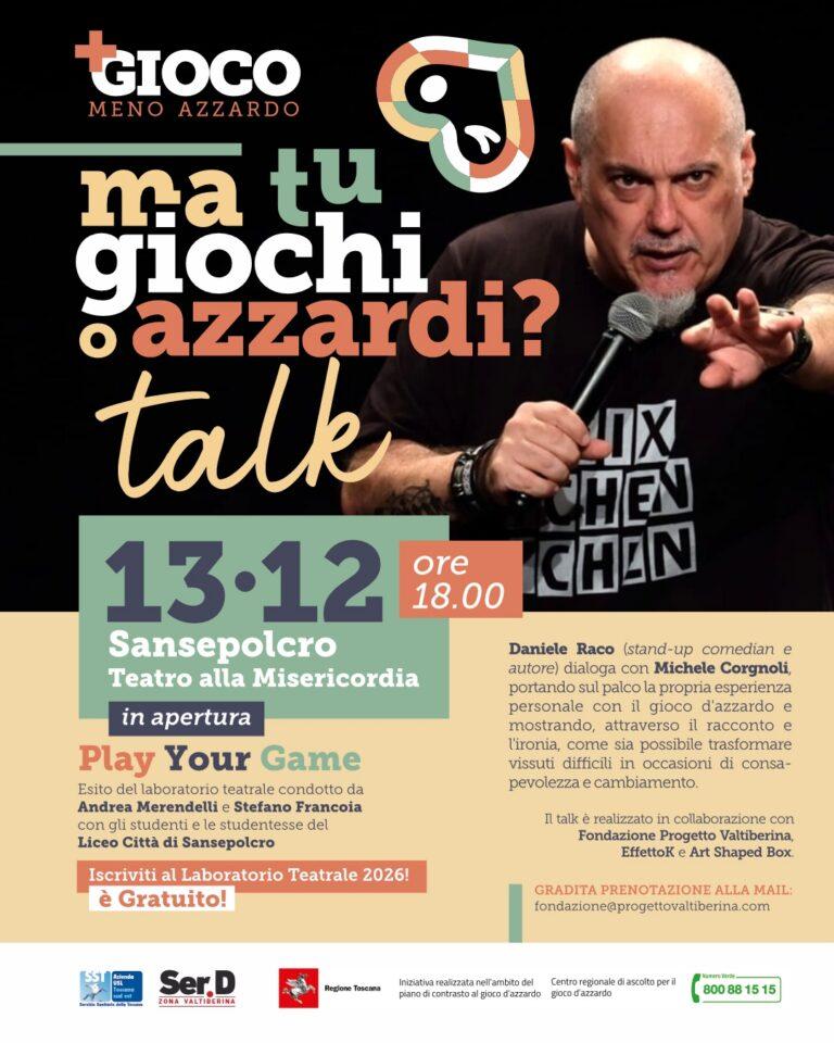 Valtiberina, ultimi appuntamenti dell’anno con “Più Gioco Meno Azzardo”