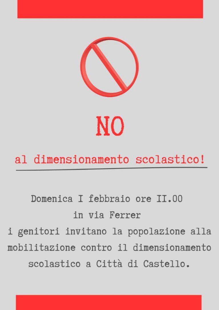Dimensionamento scolastico, cresce la protesta a Città di Castello