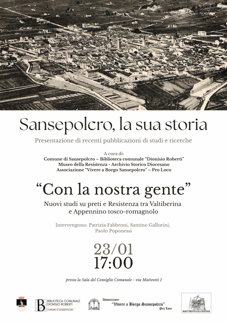 “Sansepolcro, la sua storia”: al via il ciclo di incontri dedicato alla memoria storica della città