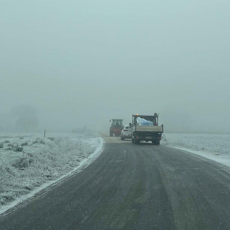 Gelo sulle strade a Citerna: prudenza negli spostamenti