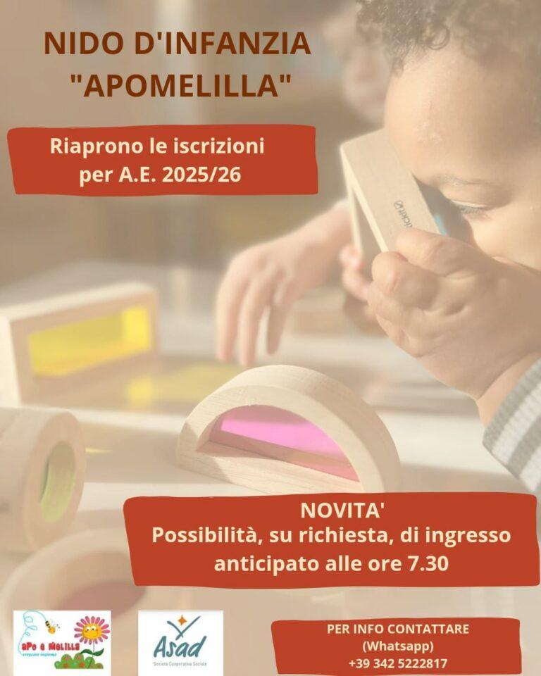 Montone – Nido d’Infanzia “Apomelilla”: aperte le iscrizioni per l’Anno Educativo 2025/2026