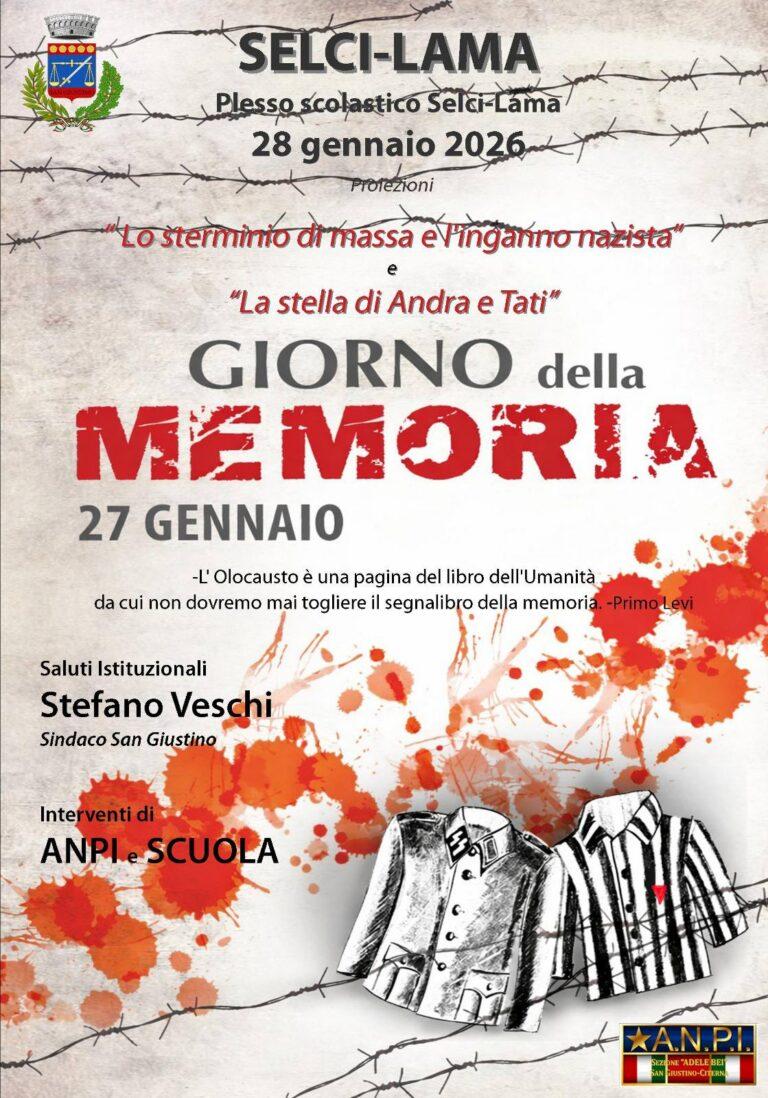 San Giustino: i ragazzi delle scuole scoprono la Shoa e i valori della pace. Il 27 gennaio, Giorno della Memoria, proiezione del cartone “La stella di Andra e Tati”
