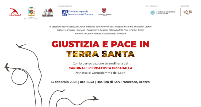 “Giustizia e pace in Terra Santa”, incontro ad Arezzo con il cardinale Pierbattista Pizzaballa