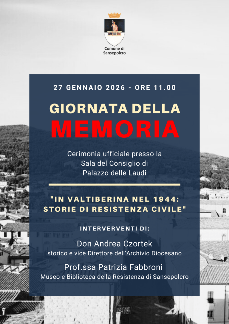 Giornata della Memoria: Sansepolcro ricorda la Resistenza civile in Valtiberina