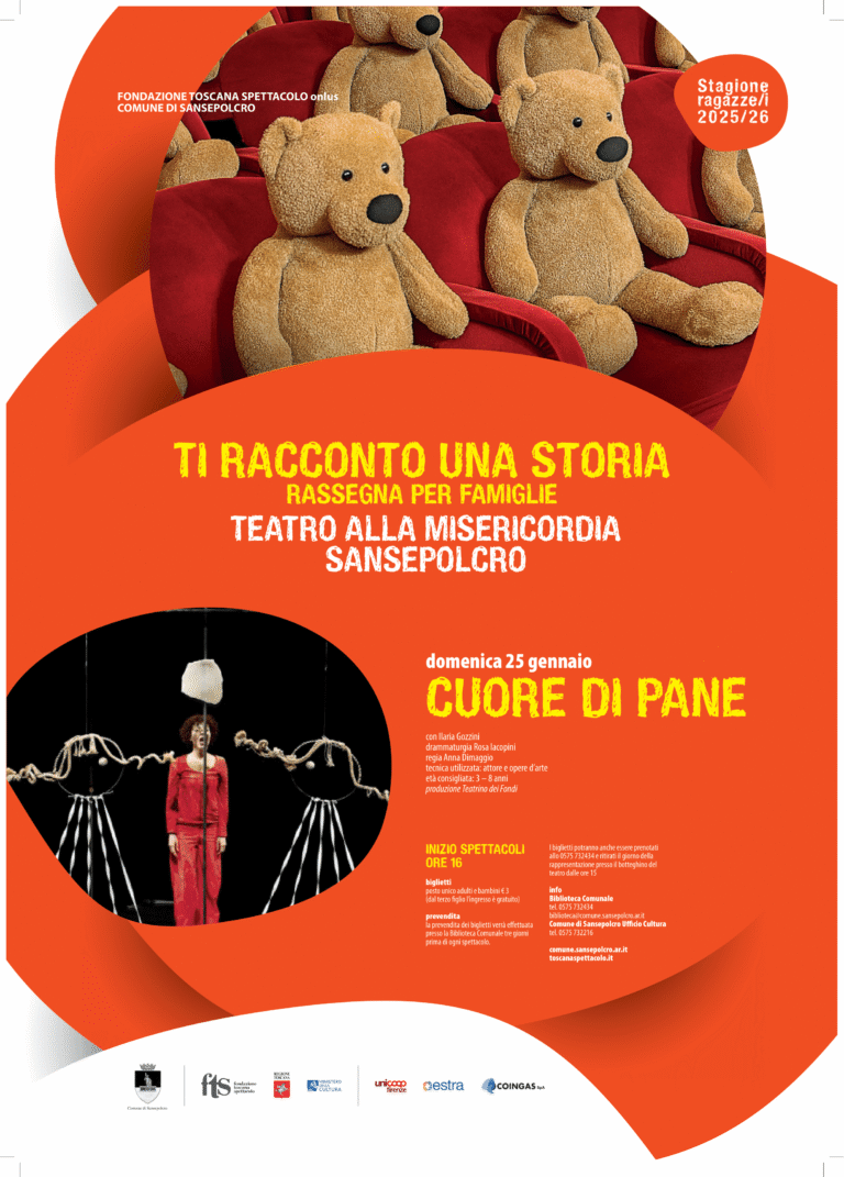 “Ti racconto una storia”: nuovo appuntamento della rassegna di teatro per ragazzi al Teatro alla Misericordia di Sansepolcro