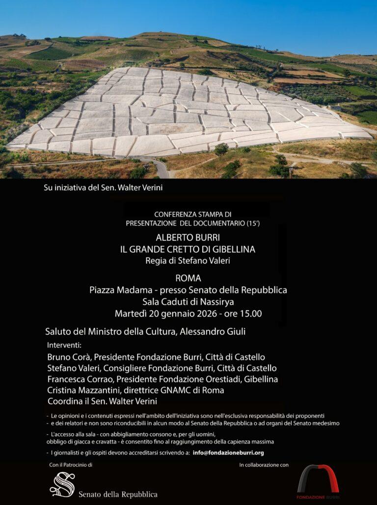 “Il Grande Cretto di Gibellina” in Senato: proiezione del documentario di Stefano Valeri
