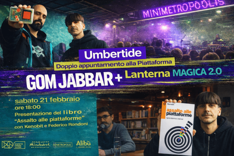 Umbertide, doppio appuntamento alla Piattaforma: GOM JABBAR live e Lanterna Magica 2.0