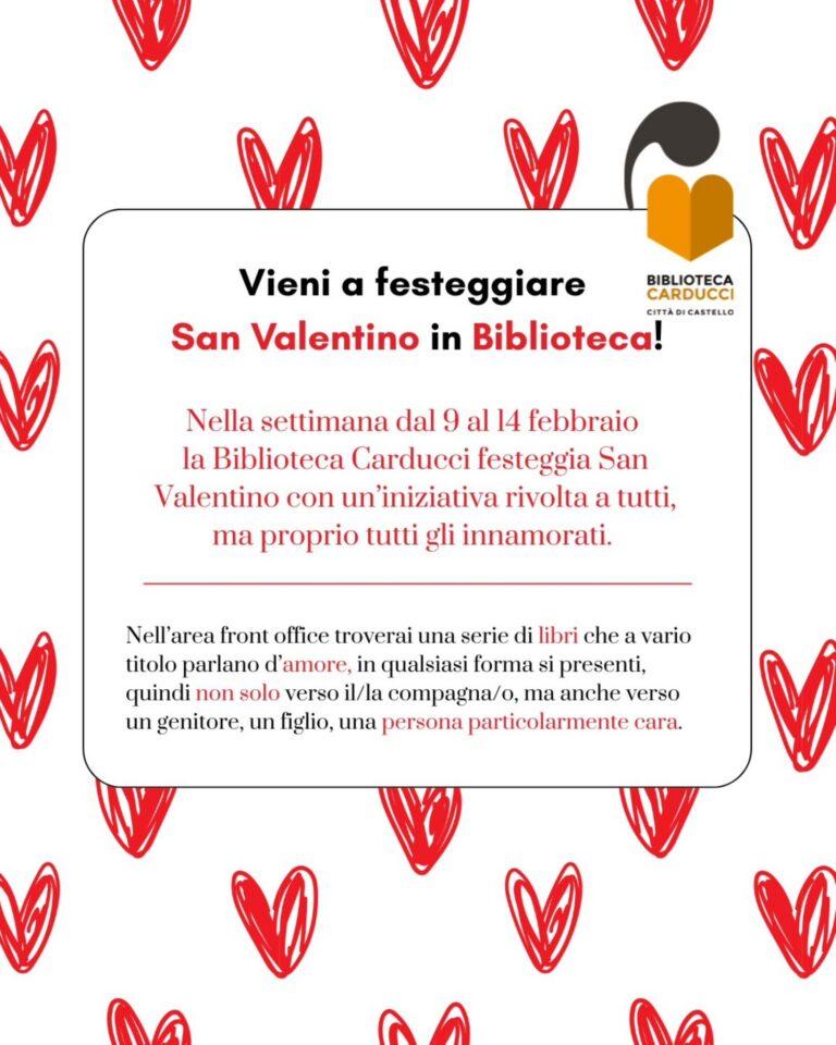 San Valentino in biblioteca a Città di Castello con i libri del “cuore” per celebrare in lettura la festa degli innamorati