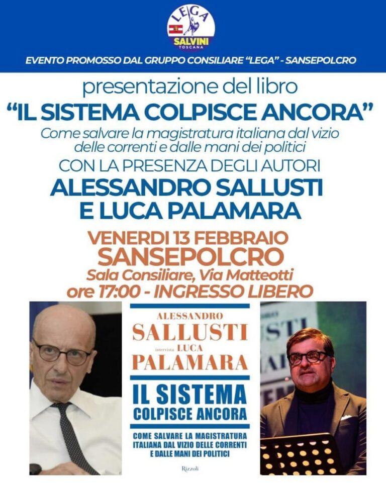 Sansepolcro, Sallusti e Palamara presentano “Il sistema colpisce ancora”