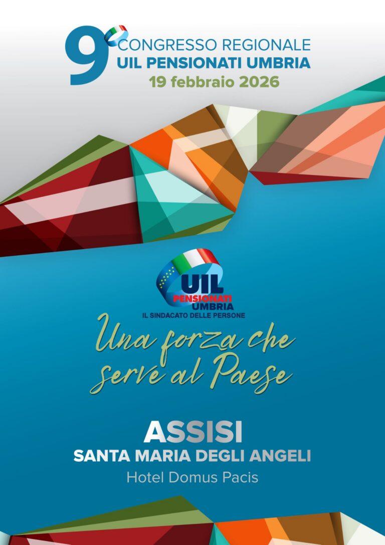 Uil Pensionati Umbria, giovedì ad Assisi il 9° congresso regionale