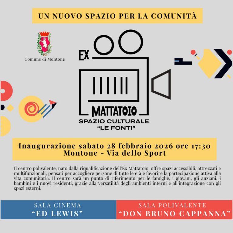 Montone, inaugura l’Ex Mattatoio: nasce lo Spazio Culturale “Le Fonti”