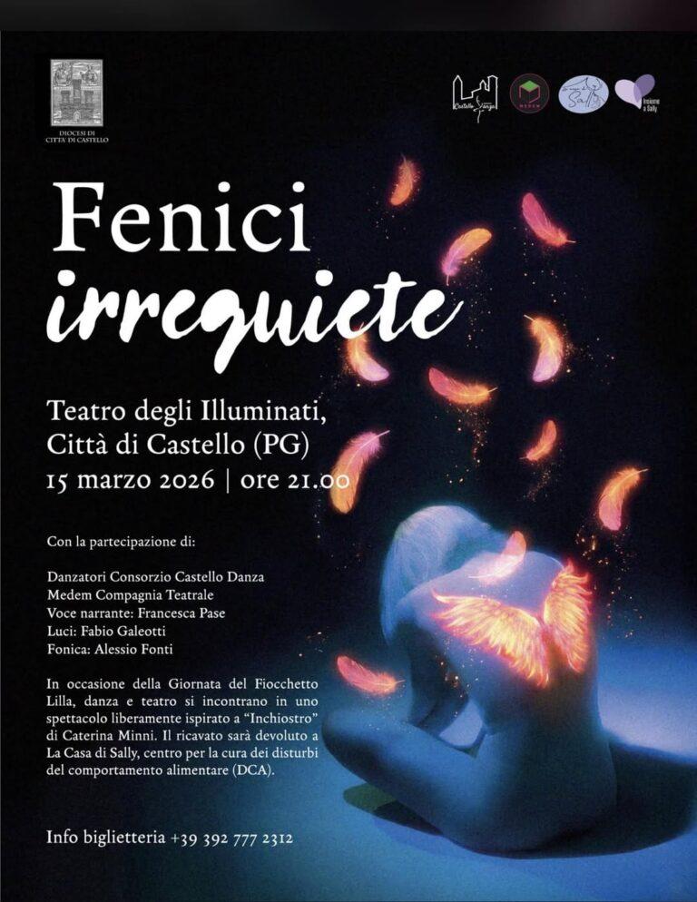 “Fenici irrequiete” al Teatro degli Illuminati: danza e teatro per la Giornata del Fiocchetto Lilla