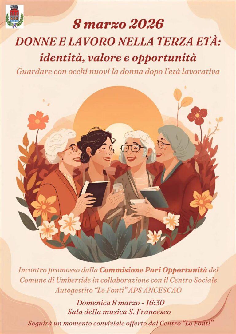 Umbertide, incontro su “Donne e lavoro nella terza età” per l’8 marzo