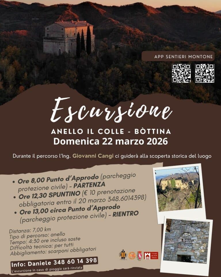 Trekking e storia a Montone: escursione sull’anello Il Colle–Bòttina