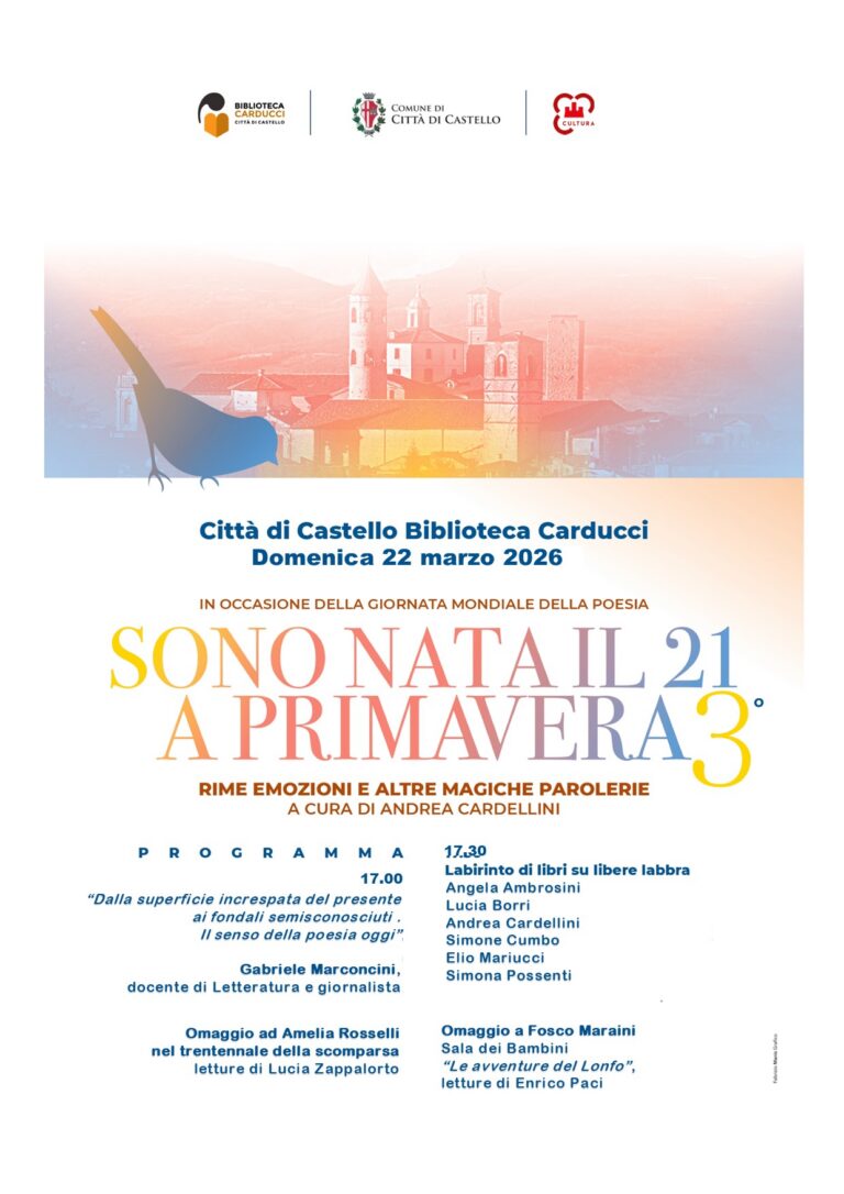 Città di Castello celebra la Giornata internazionale della poesia alla Biblioteca Carducci