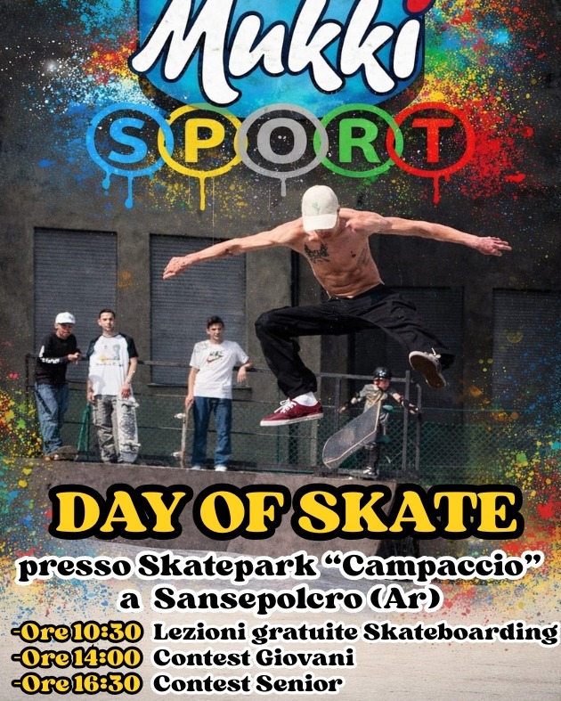 Sansepolcro, arriva il Day of Skate: spettacolo e adrenalina allo skatepark Campaccio