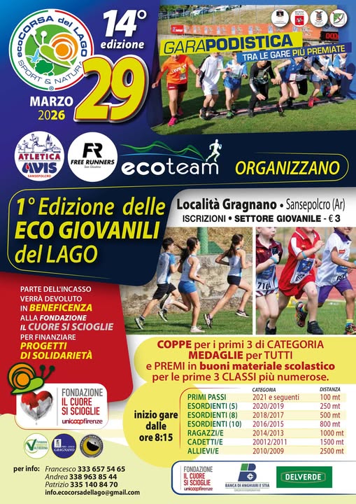 Sansepolcro, torna l’Ecocorsa del Lago: spazio anche ai giovani