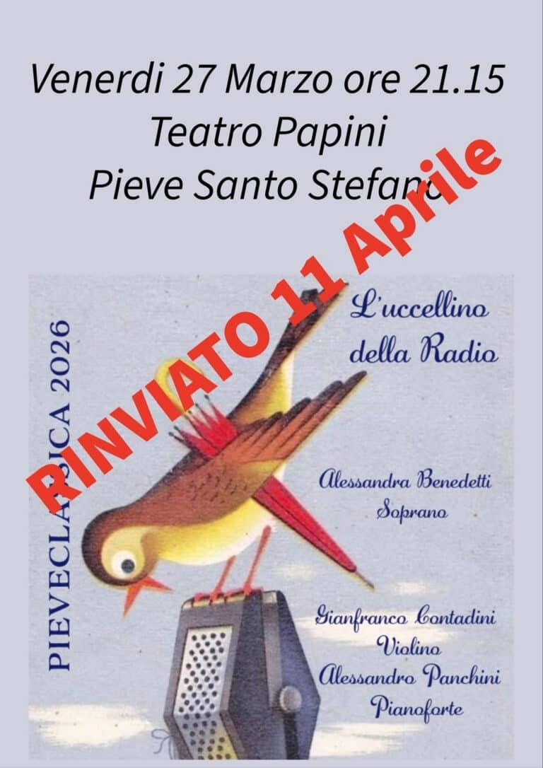 Pieve Santo Stefano, rinviato lo spettacolo di Pieve Classica per maltempo