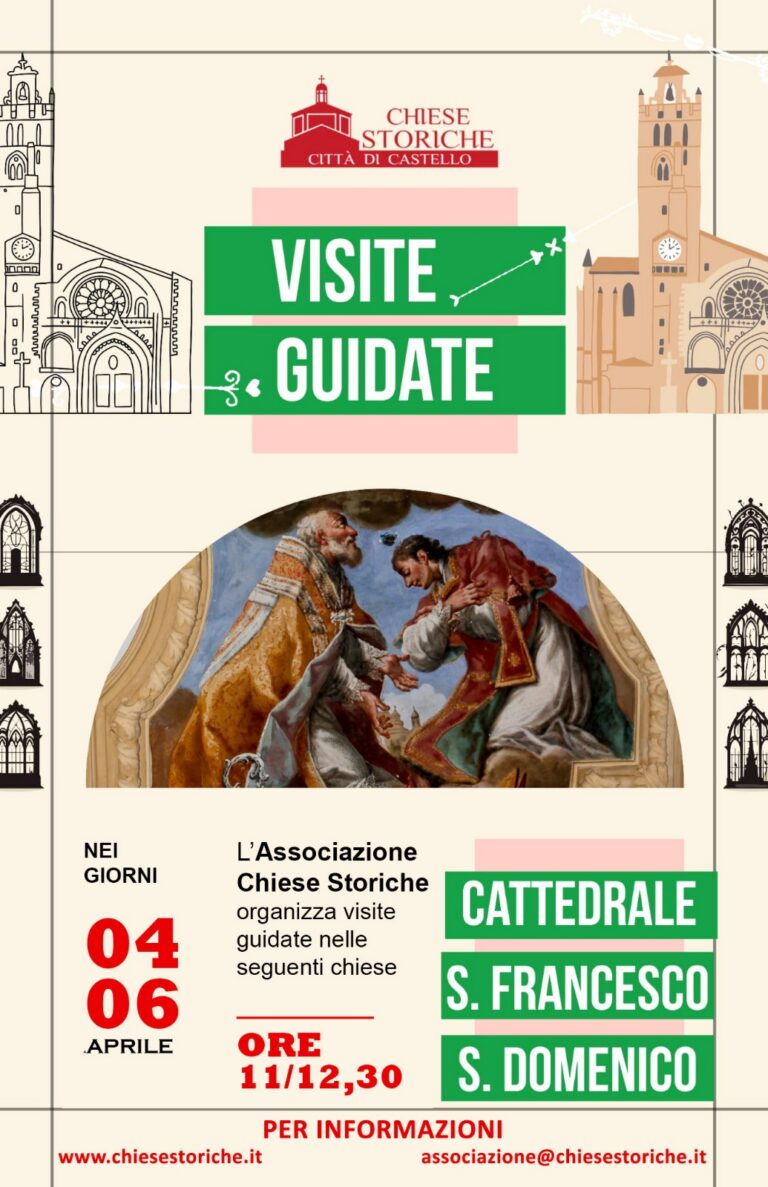 Visite guidate nelle chiese storiche: appuntamento il 4 e 6 aprile a Città di Castello