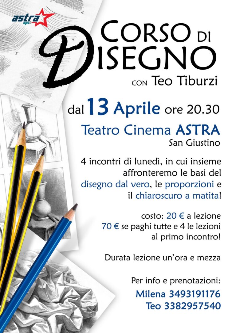 A San Giustino torna il corso di disegno: chiaroscuro e basi del disegno dal vero