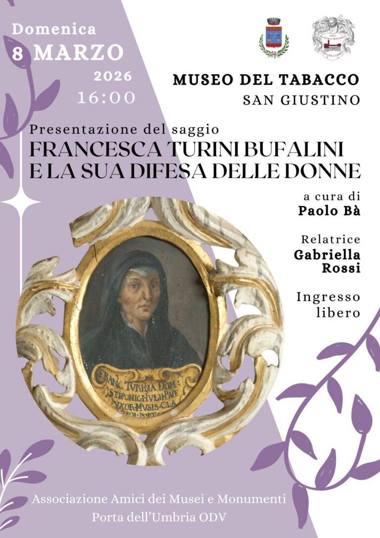 San Giustino, al Museo del Tabacco la presentazione del saggio su Francesca Turini Bufalini