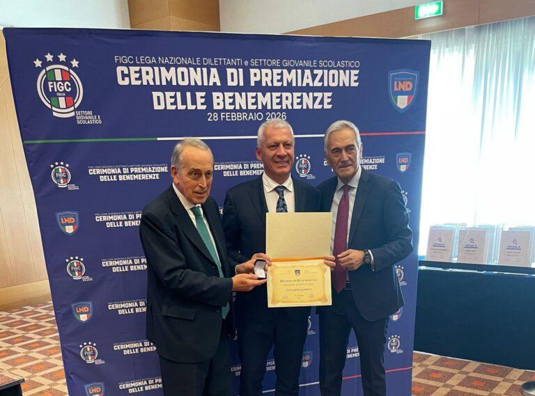 I “benemeriti” del calcio e del calcio a 5: premi speciali a Leonardo Bambini e Napoleone “Lino” Boriosi