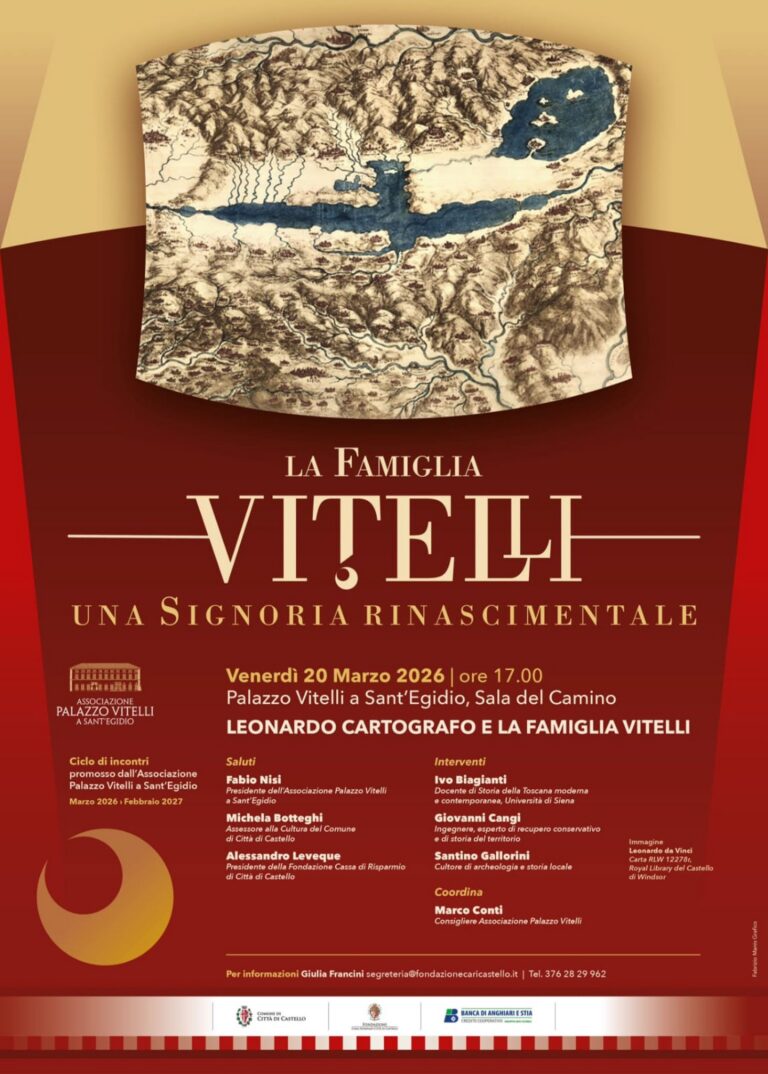 “La famiglia Vitelli”, al via il ciclo di incontri: focus su Leonardo cartografo