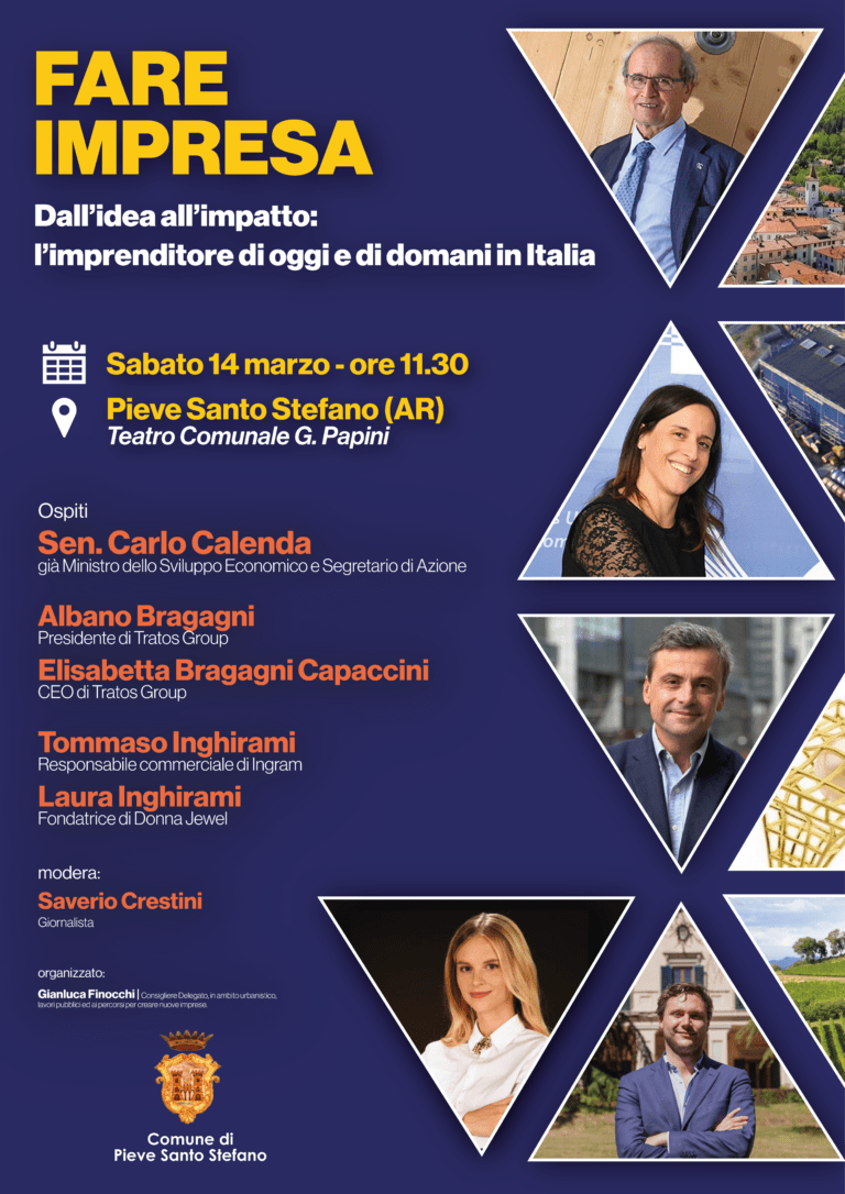 Pieve Santo Stefano, al Teatro Papini l’evento “Fare Impresa” con il senatore Carlo Calenda