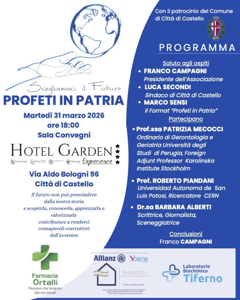 “Profeti in Patria”, a Città di Castello la 4ª edizione: protagoniste le eccellenze umbre
