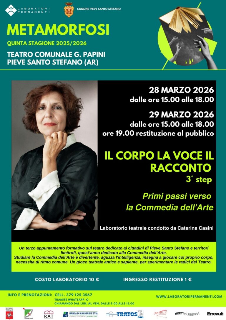 Metamorfosi, si chiude la quinta stagione al Teatro Papini di Pieve Santo Stefano