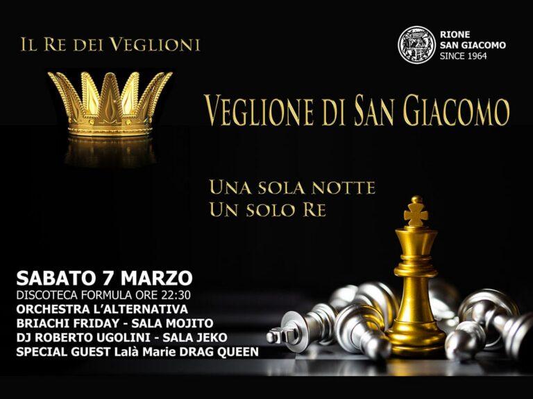 Il Re dei Veglioni: torna il Veglione di San Giacomo tra musica, spettacolo e bus navetta