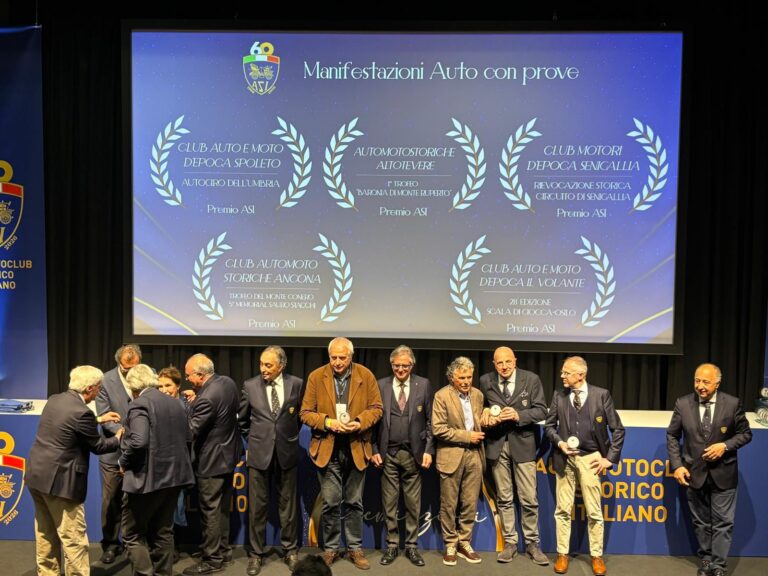 Auto Moto Storiche Altotevere premiato a Parma: riconoscimento nazionale ASI per il Trofeo Baronia di Monte Ruperto