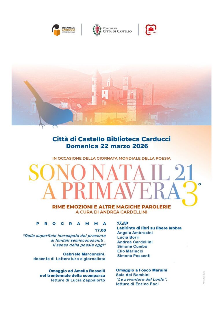 “Nata il 21 a primavera”: alla Biblioteca Carducci la giornata della poesia