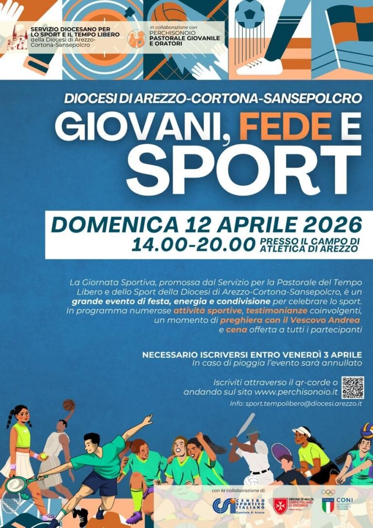 Arezzo, il 12 aprile la Giornata diocesana “Sport e Fede” allo stadio Tenti
