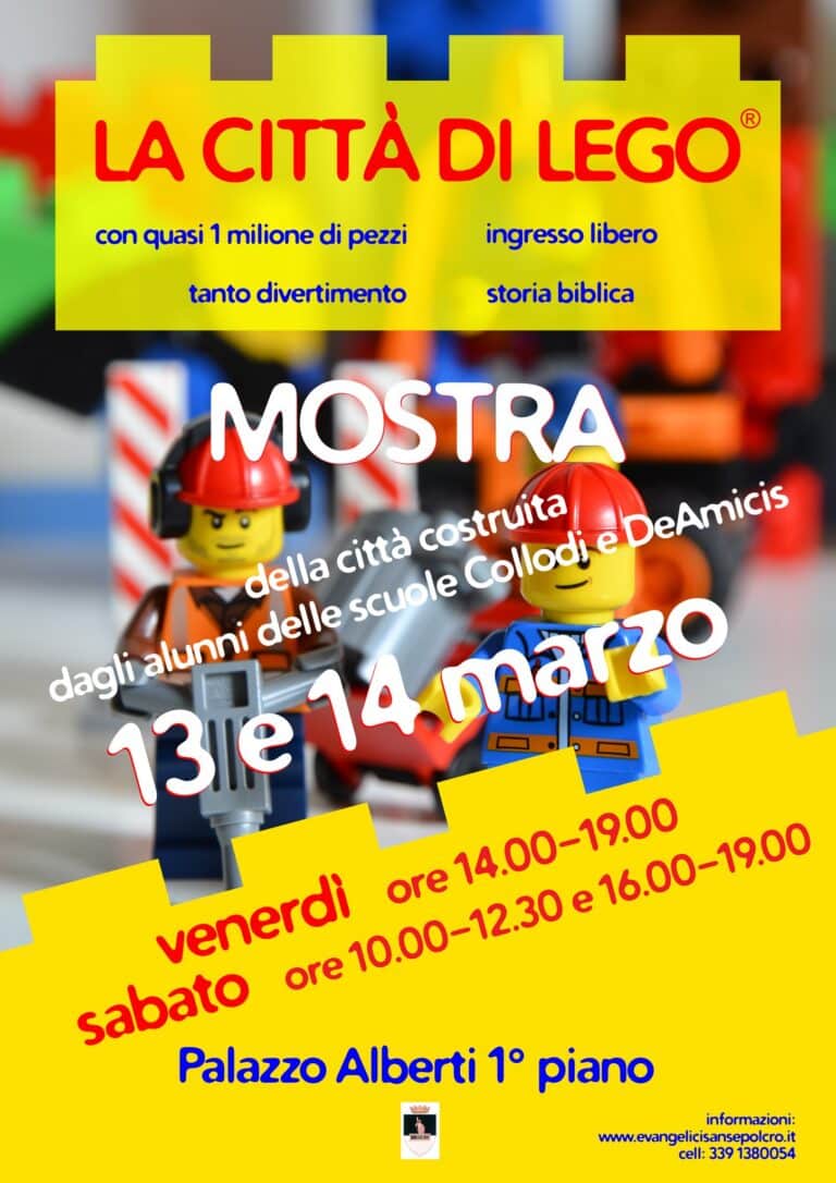 Sansepolcro, i bambini costruiscono la “Città della Pace” con i Lego